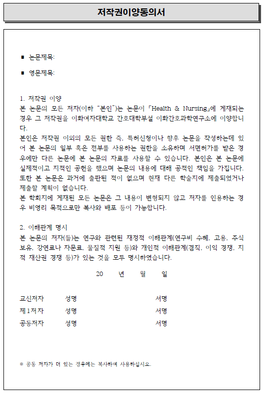 저작권이양동의서