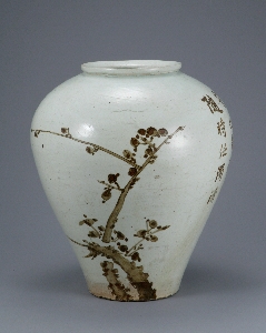 Jar with a Poem, and Bamboo and Plum Tree Design 대표 이미지